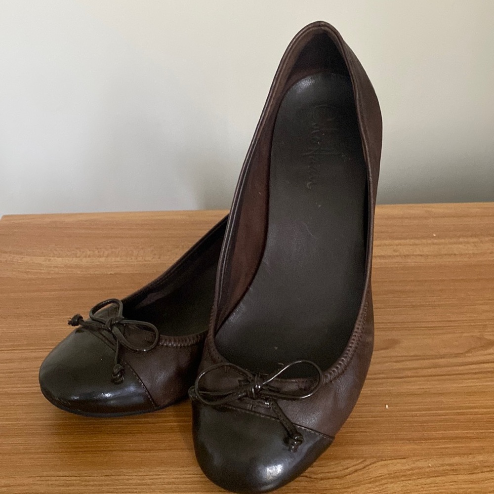 Cole Haan with Nike Air. Brown wedge heal. Size 7.